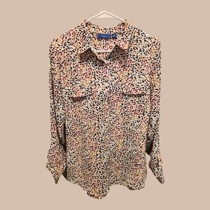Multicolor Button-up Women's Blouse